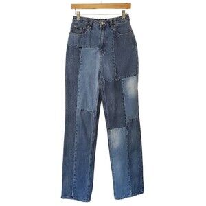 Pacsun Boyfriend Jeans Patchwork Denim Size 27 High Rise Y2K 90's